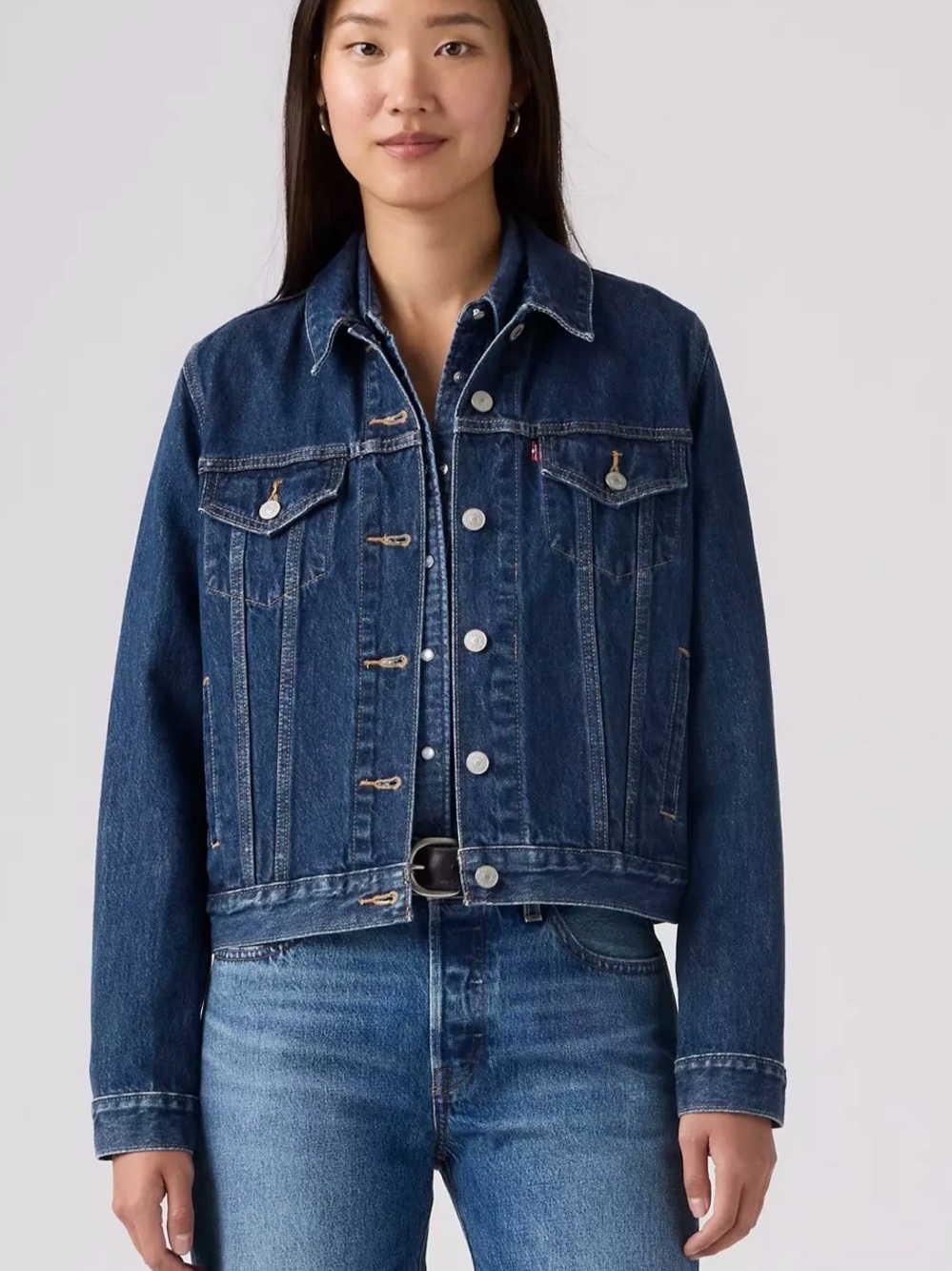 Levi's Original Trucker Denim Jacket Medium Dark Wash NWT Classic Jean Jacket